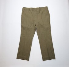 Vintage 60s 70s Streetwear Mens 40x30 Distressed Wool Wide Leg Chino Pants USA