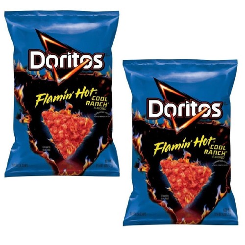 Doritos Flamin' HOT COOL RANCH Flavored Tortilla Chips 9.25 Oz. (2 Bags) - Picture 1 of 6