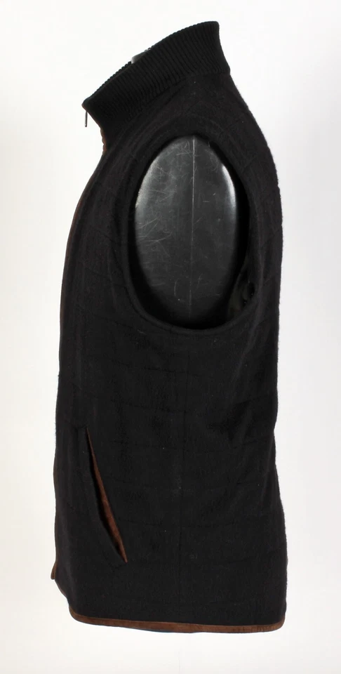 Loro Piana 100% Cashmere / Suede Quilted Vest - Black - XXL - $2750 Retail - Image 4 of 4