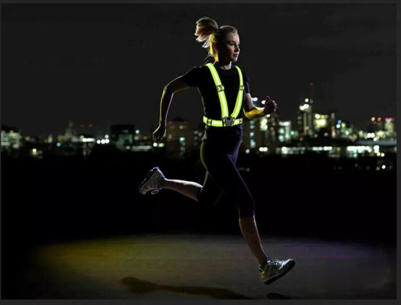 Reflective Vest Adjustable Safety Belt Stripe Strap Night Running Jogging  Biking