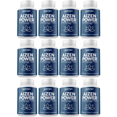 12 Pack Aizen Power Male Supplement for Drive & Energy 60ct