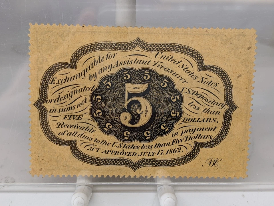 US Fractional 5c Cent Postal Currency WASHINGTON FR#1228 First Issue PCGS 64 - Image 3 of 4