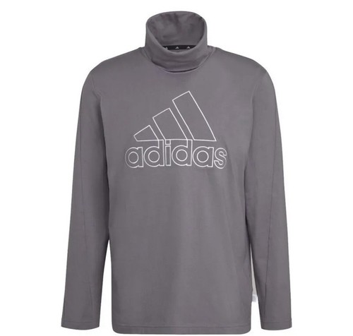 ADIDAS Mens Future Icons Embroidered Badge Of Sport Long-Sleeve Top Trace Grey S - Picture 4 of 5