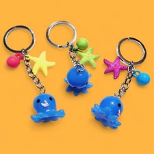 10pc OCTOPUS KEY CHAIN wholesale lot party favor beach sea mermaid kids fish 4G