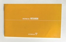 Konica Hexanon Lenses Instruction Manual  Data Guide for Autoreflex T