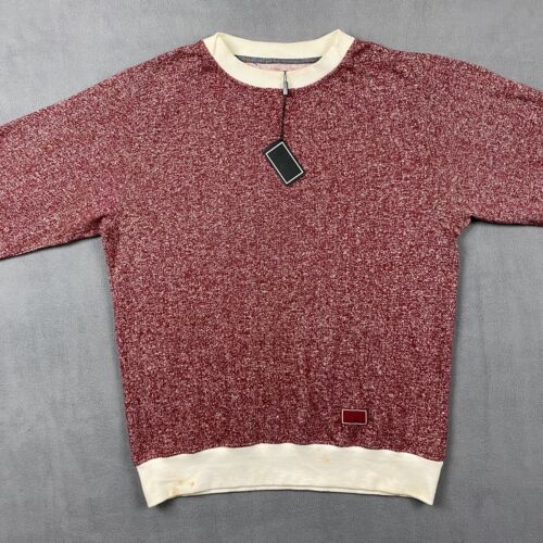 Freshjive Pullover Top Pullover Größe Medium Langarm M Herren rot gesprenkelt Neu mit Etikett - Bild 2 von 13