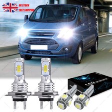 For Ford Transit MK6 H7 501 110w Super White Xenon Low/LED Side Light Bulbs Set