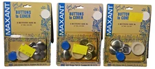 Vintage 3 Packs Buttons to Cover Miracle Maxant 3 buttons size 36 7/8 diameter