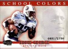 2001 Pacific Invincible School Colors Football - Pick Your Card