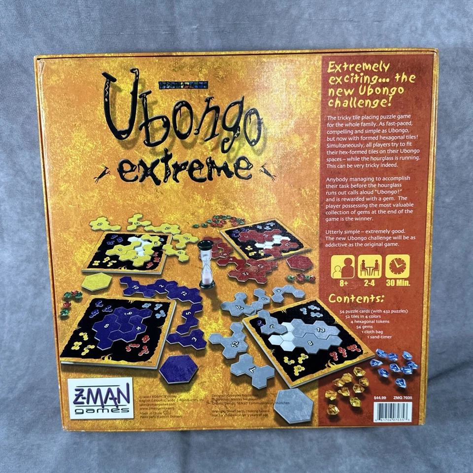 Ubongo Extreme Geometric Puzzle Board Game | Kosmos 2007, Complete Mint Cond - Image 2 of 3
