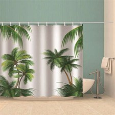 Coconut Tree Nice Shell 3D Shower Curtain Waterproof Fabric Bathroom Decoration