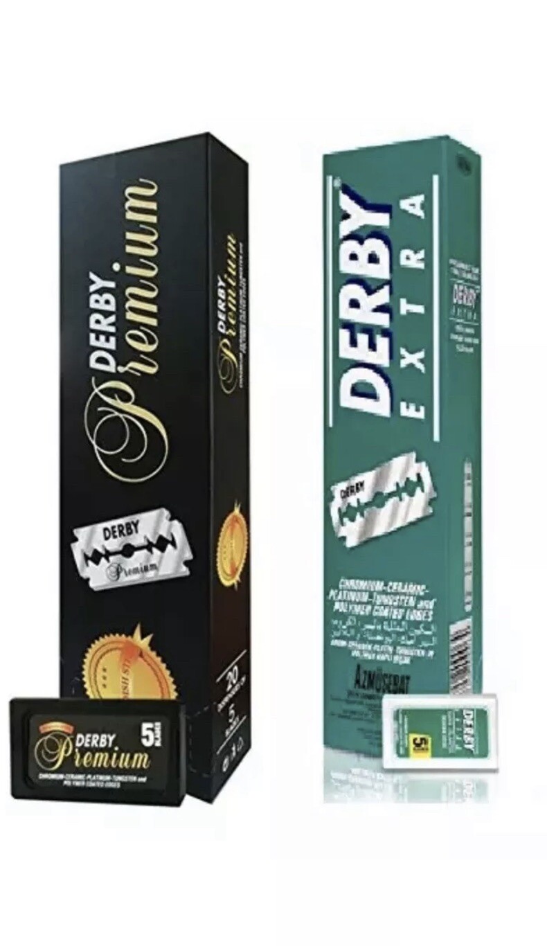 400 Derby Premium Extra Double Edge Safety Razor Shaving Blades Sampler