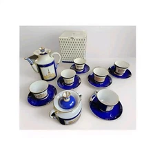 Imperial Russian Porcelain Tea Coffee Set 14 Pcs