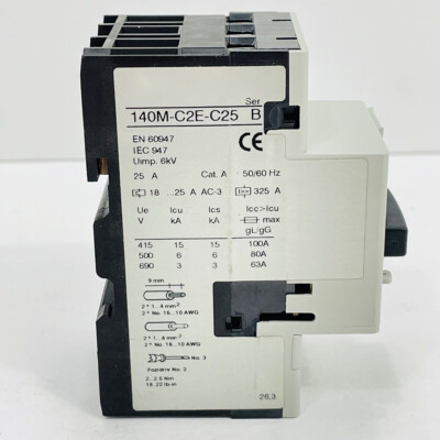 Motor Protector Circuit Breaker For 140M-C2E-C25 140MC2EC25