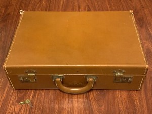 brown briefcase