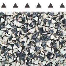 Black Triangle Ceramic Mosaic Tiles for Crafts 0.59" x 0.47",
