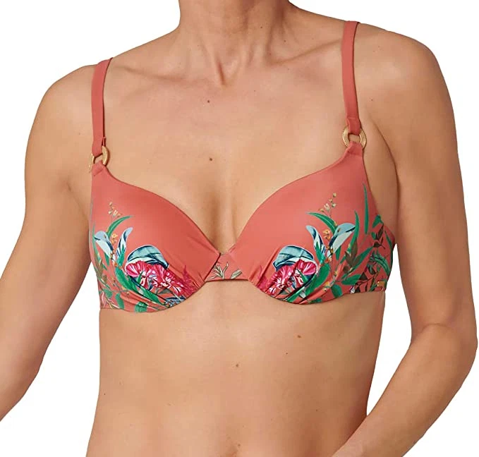 Triumph Botanical Leaf WP Damen Bikini-Top mit Bügel und wattierten Cups Orange - Bild 1 von 1