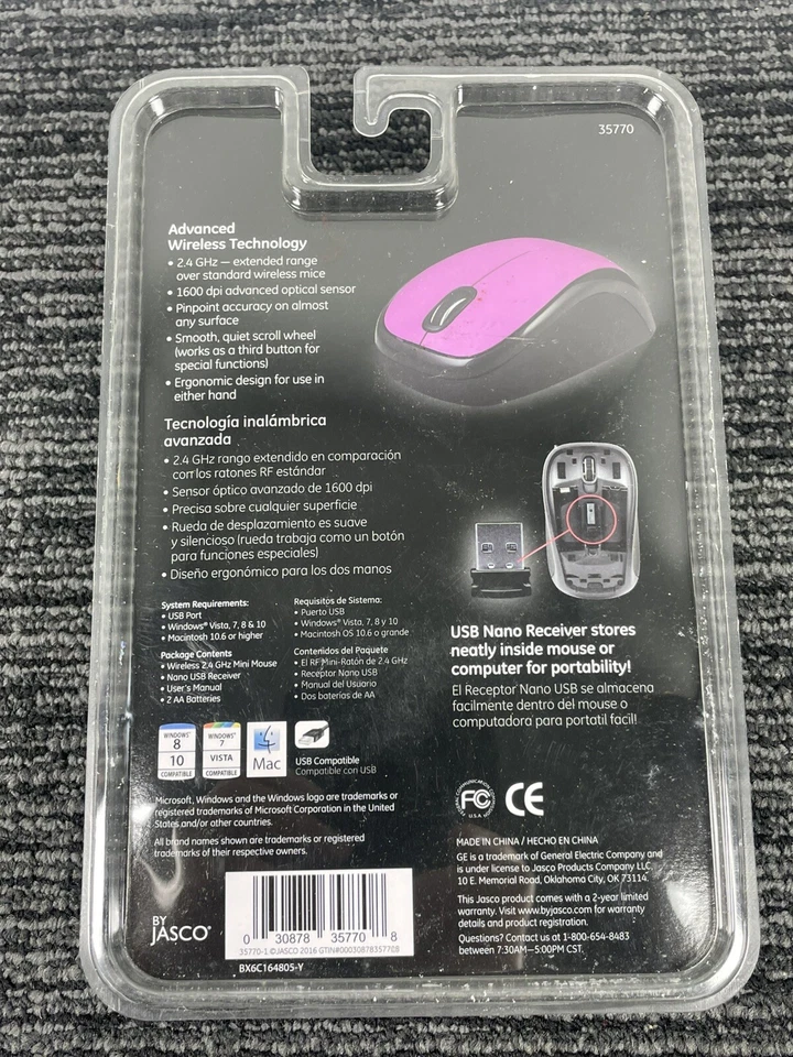 🔥 GE 2.4 GHz Wireless Optical Mouse Red - Image 3 of 3