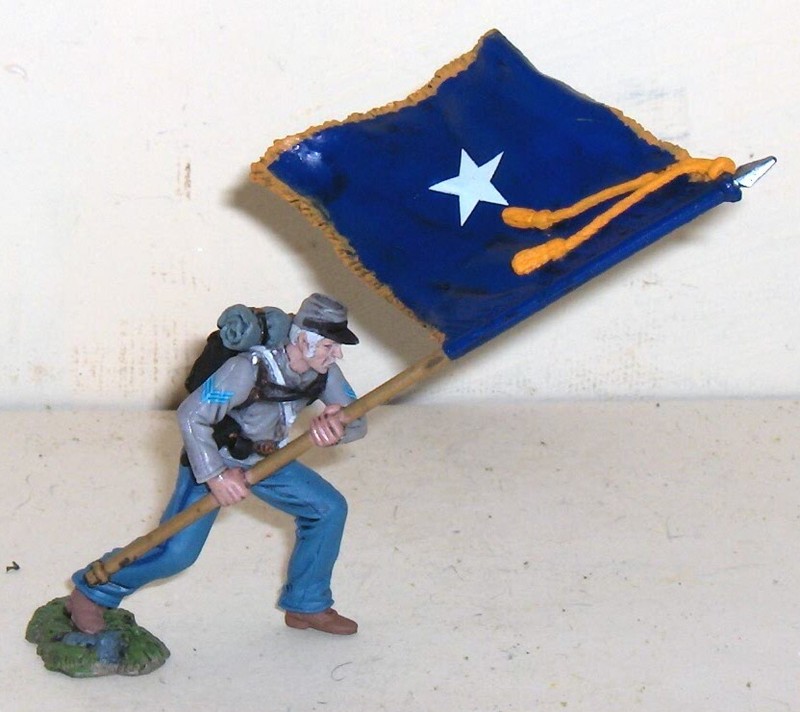 Civil War Confederate Texas Flagbearer 54mm by Forces of Valor