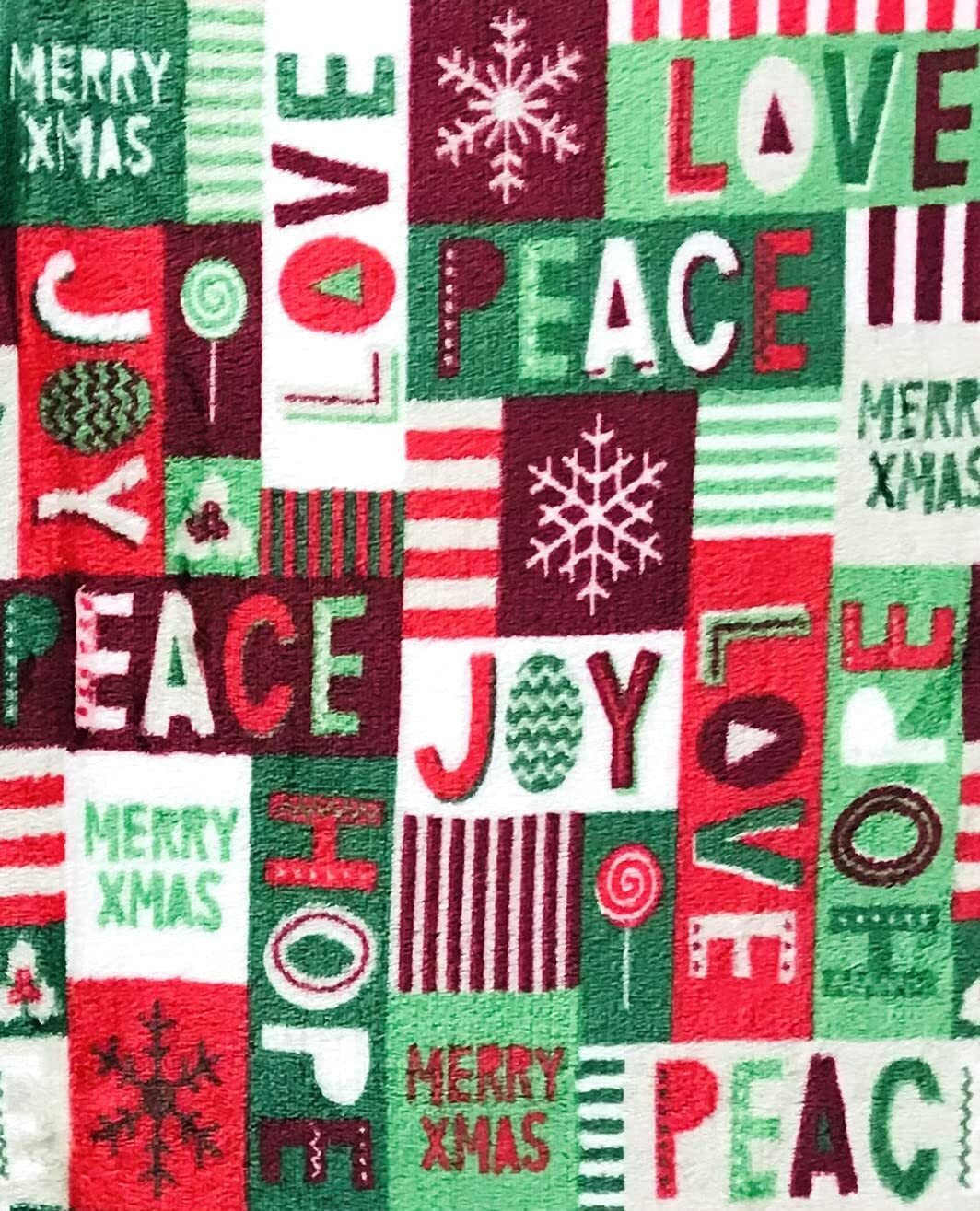 Christmas Holiday Patchwork Throw Blanket Colorful Soft Cozy Accent