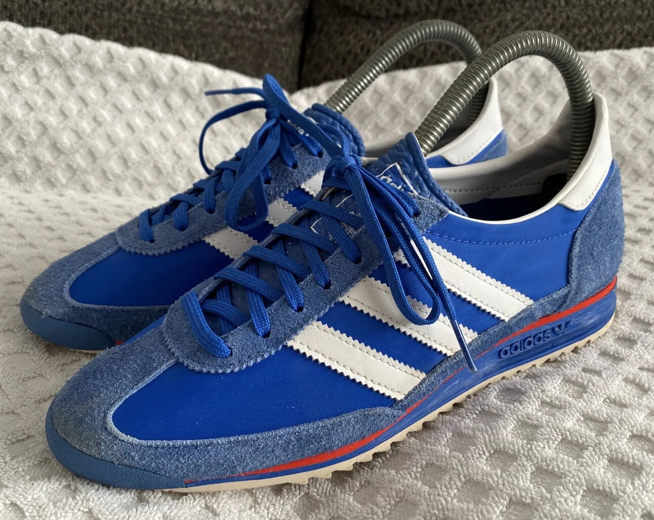adidas Originals SL 72 Retro Sneaker Nylon Suede Blue White Red Size 6.5  EG6849 | eBay