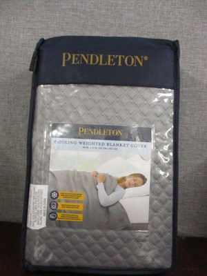 Brand New- Pendleton Cooling Weighted Gray Blanket Cover 48 x 72 in