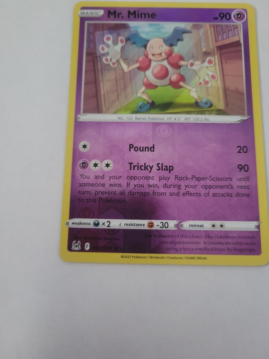 Pokémon TCG Mr. Mime 067/196 Lost Origin Reverse Holo Rare Psychic