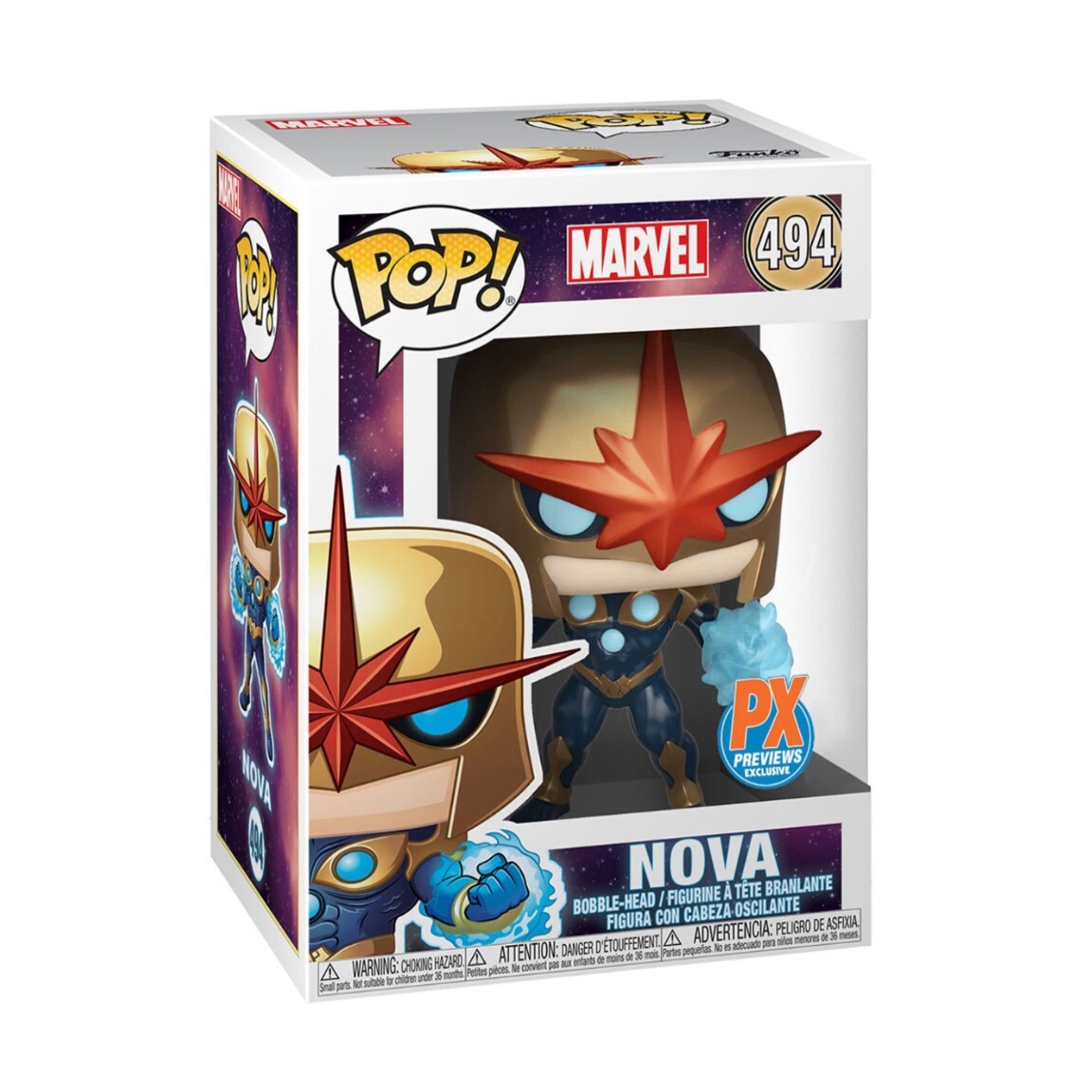 Funko Pop Marvel Heroes - NOVA PRIME PREVIEWS EXCLUSIVE Figure #494 NEW  GUARDIAN | eBay