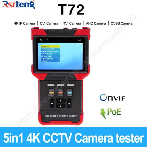 Rsrteng CCTV Tester Onivf SALENEW very popular! IP Popular shop is the lowest price challenge Camera Monitor CVI Network Test T72