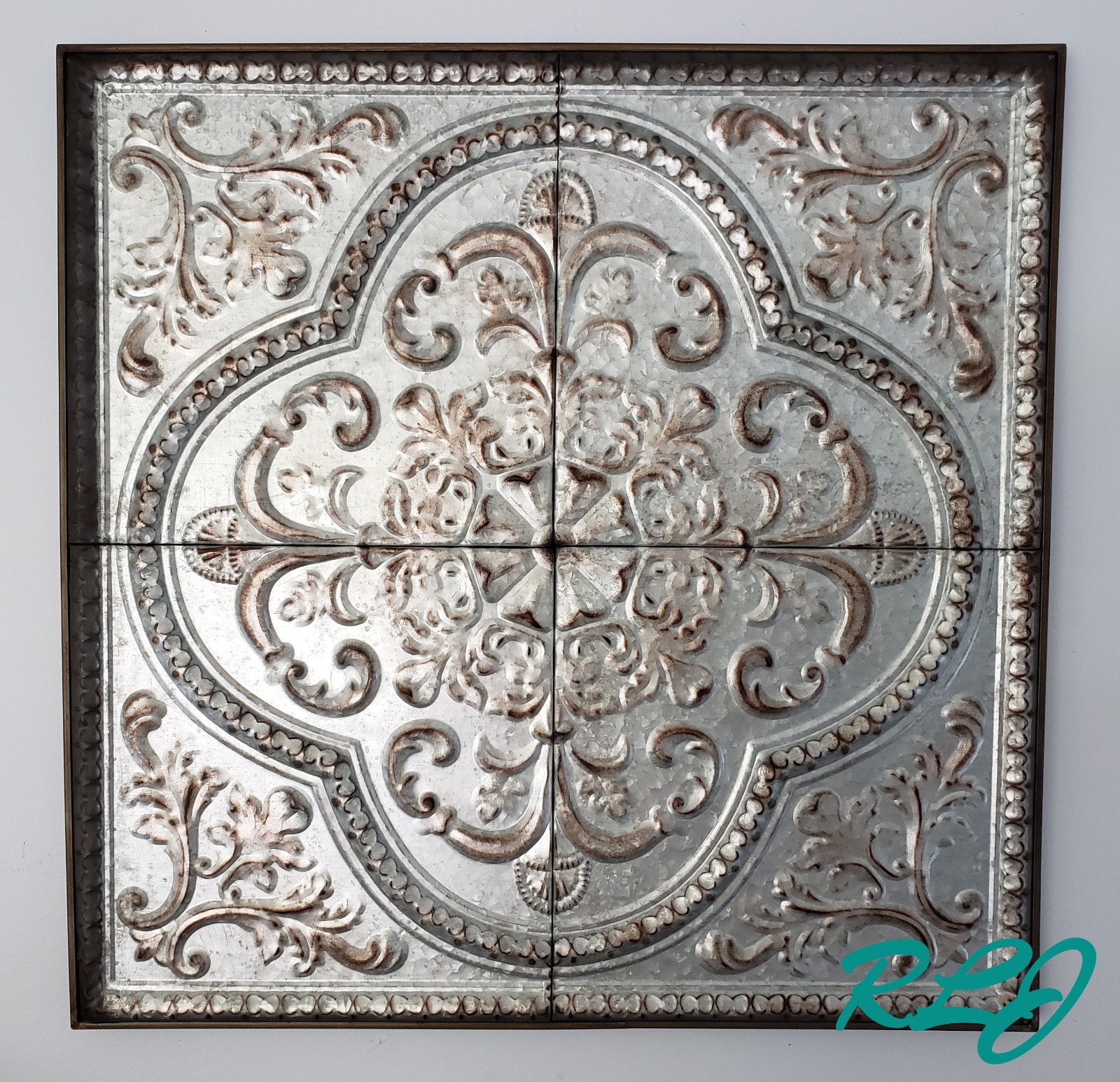 Distressed Old World Vintage European French Country Metal Wall Plaque Panel Art eBay