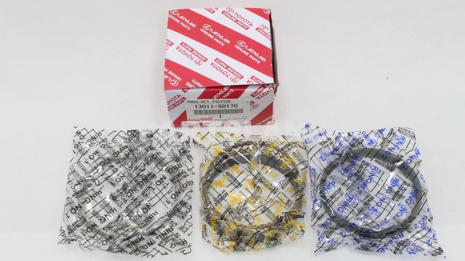 Juego de anillos de pistón originales OEM 13011-50170 Lexus GS300 LS430 SC430 3UZFE Foto 3 de 3