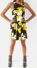 Michael Kors Fit and Flare Neoprene Knee Length Camo Camoflauge Dress Size 4