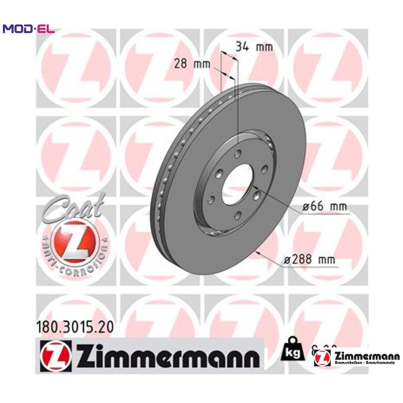 2x BRAKE DISC 180.3015.20 FOR CITROEN C5/II/Break XANTIA 4HR /4HP /4HT 2.2L 4cyl
