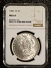 1901 O MORGAN SILVER DOLLAR COIN $1, NGC MS 64