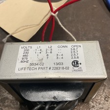 LIFT TECH 228318-02 Transformer