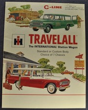 1961 International Truck Travelall Wagon Brochure Folder Excellent Original 61