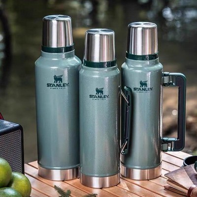 Stanley Flachmann Classic Vakuumflasche 1,4L 1,9L Hammertone Green 2025 Geschenke@@