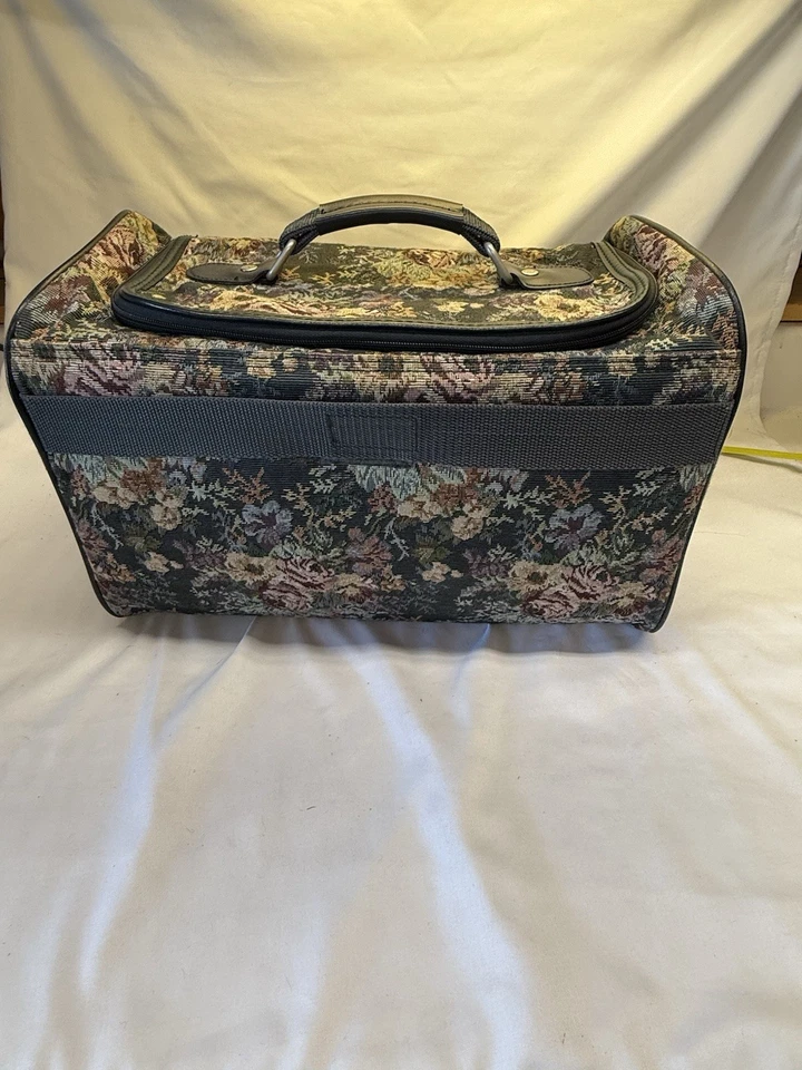 复古 Skyway 行李箱套装 随身包 隔夜旅行袋 花卉挂毯 度假 — 第 4/4 张图片