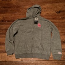 Oklahoma Sooners Hoodie Full Zip Large Gray Top Of The World Hooded NWT Men s