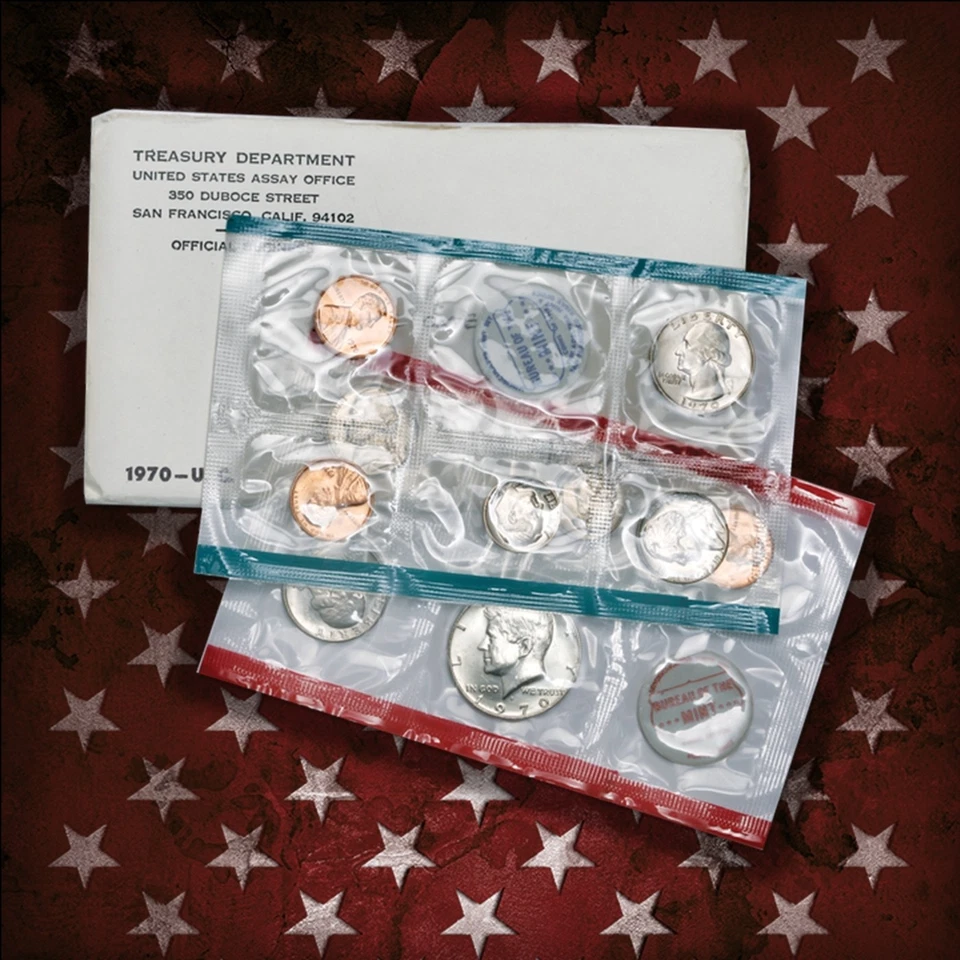 1970-1999 US Mint Set Run 390 Coins 28 Sets 3 Decades Includes All Ike Years OGP - Image 2 of 4