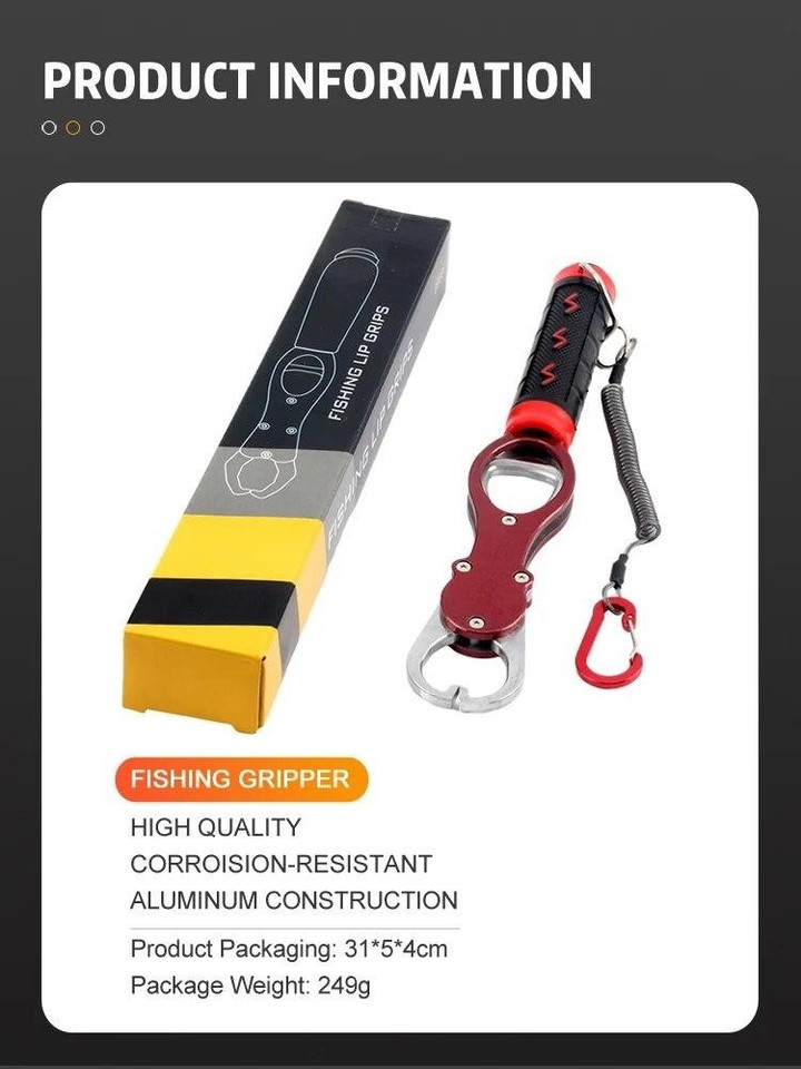 Pince Lip Gripper Pour Pêche - Alliage Aluminium - Portable - Poignée Mains Libres - Neuf