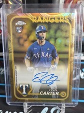 2024 Evan Carter Topps Gilded Collection Chrome Gold Autographs #CGA-EC /99