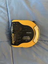 Vintage Sony Sports Discman D-ES51 Yellow CD Player READ PARTS REPAIR