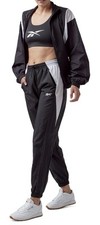 Reebok Women's Woven Track Pants - Black/White