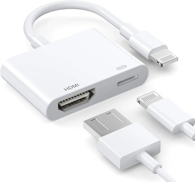 [Apple Mfi Certified] Lightning to HDMI Adapter,Iphone HDMI Adapter,1080P Digita