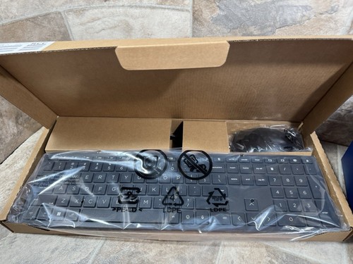 HP 310 Black Wired Keyboard and Mouse Combo USB New in Box - Picture 2 of 7