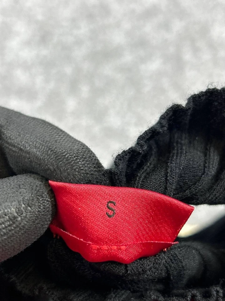 Hugo Boss Shirt Womens Small Black Knit Ribbed Top - Image 4 of 4