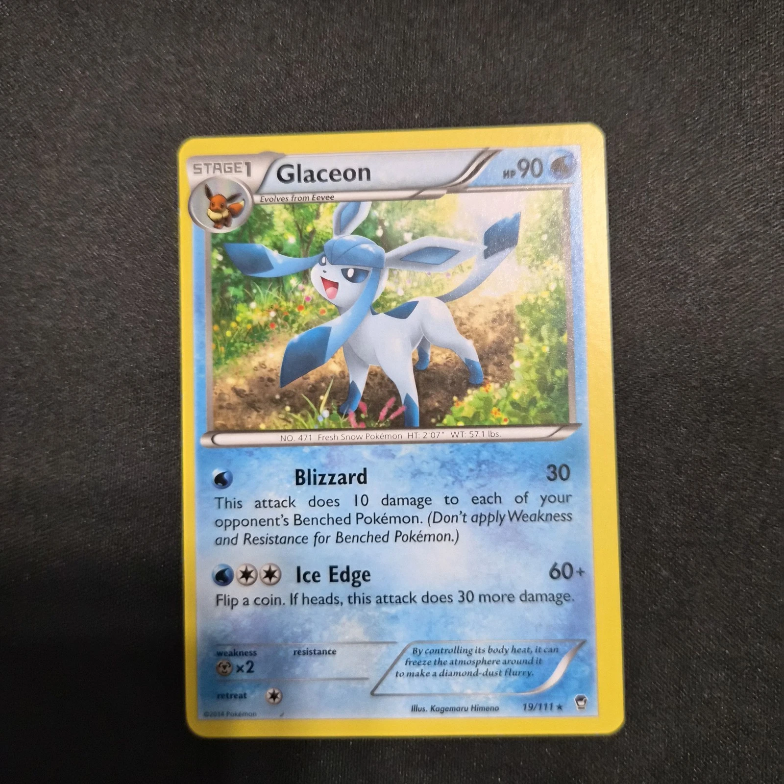 Pokémon TCG Glaceon Furious Fists 19/111 Non Holo NM