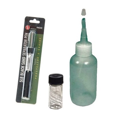 Sluice Monkey Black Sand Pocket Magnet,3oz Sniffer Bottle and Glass Vial for You