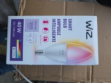 NEW WiZ 40W B12 Color LED Smart Candle-Shaped Bulb - 1 Count Pack of 1